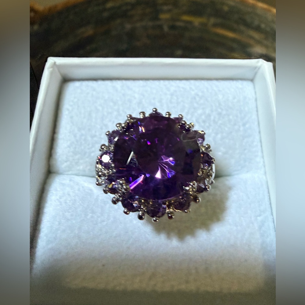 QVC Sterling silver gem cocktail ring
